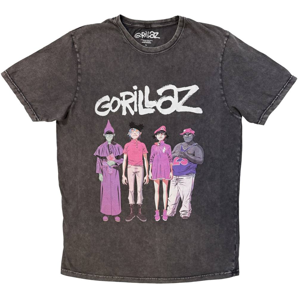 Gorillaz - Cracker Island Standing Heren Tshirt - Grijs